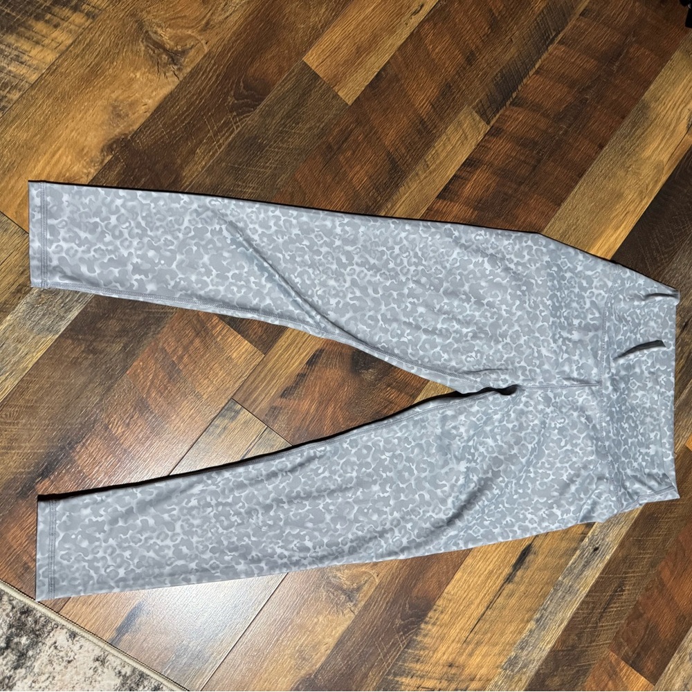 Gray Leopard Print Leggings
